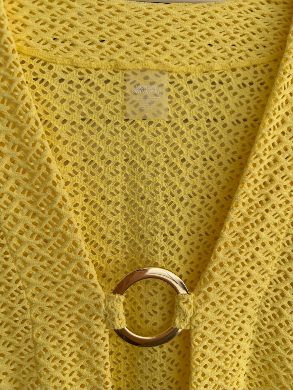 Monday Swimwear Montego Mini Dress in Citrus Crochet size P petite - Picture 5 of 9